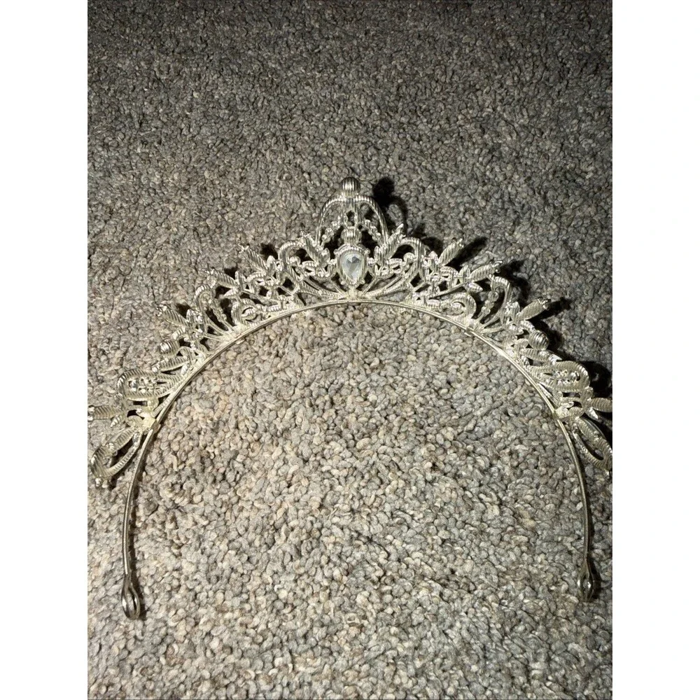 Tiara Silver Tone Clear Gems